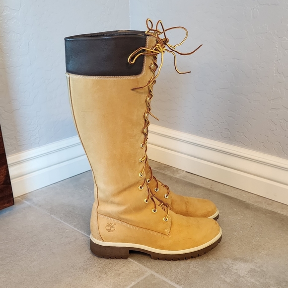 TIMBERLAND LEATHER BOOTS SZ 8.5 - Picture 5 of 14